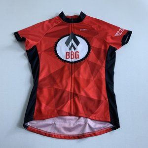 Primal Women's Cycling‎ Jersey Size Medium BBG Red Black Active Outdoor Full Zip